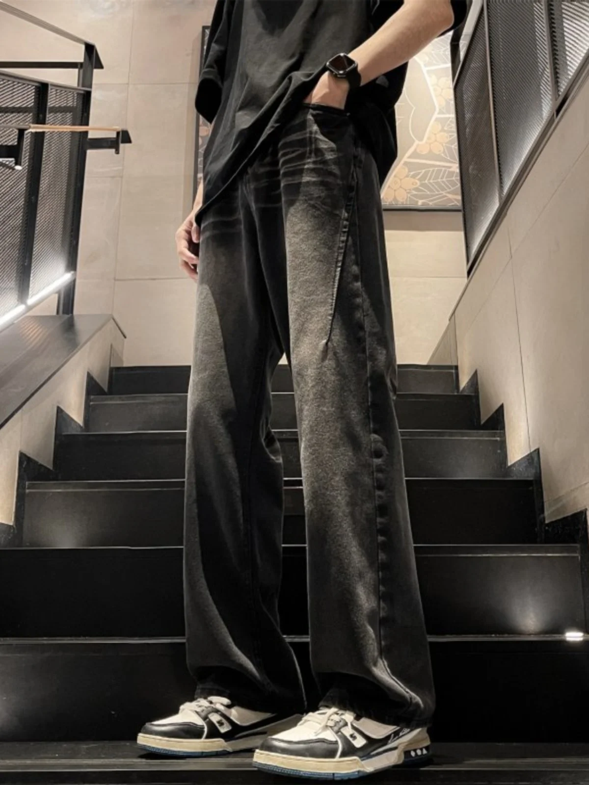 Bla Loose Wide Leg Jeans Men's American High Street Sle 2024 New Autumn Straight Loose Trousers Trendy mid Waist Jeans
Bla Loose Wide Leg Jeans Men's American High Street Sle 2024 New Autumn Straight Loose Trousers Trendy mid Waist Jeans