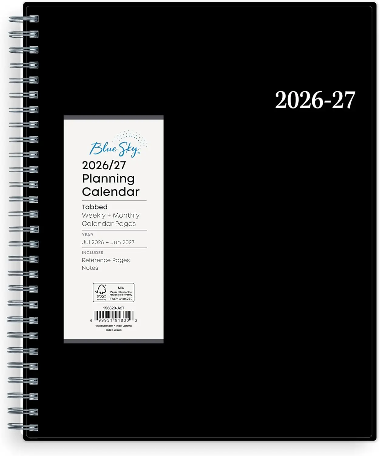 Academic Year Planner July 2026 - June 2027, 8x10.875 Inches, Weekly & Monthly, Wirebound with Laminated Tabs
Academic Year Planner July 2026 - June 2027, 8x10.875 Inches, Weekly & Monthly, Wirebound with Laminated Tabs