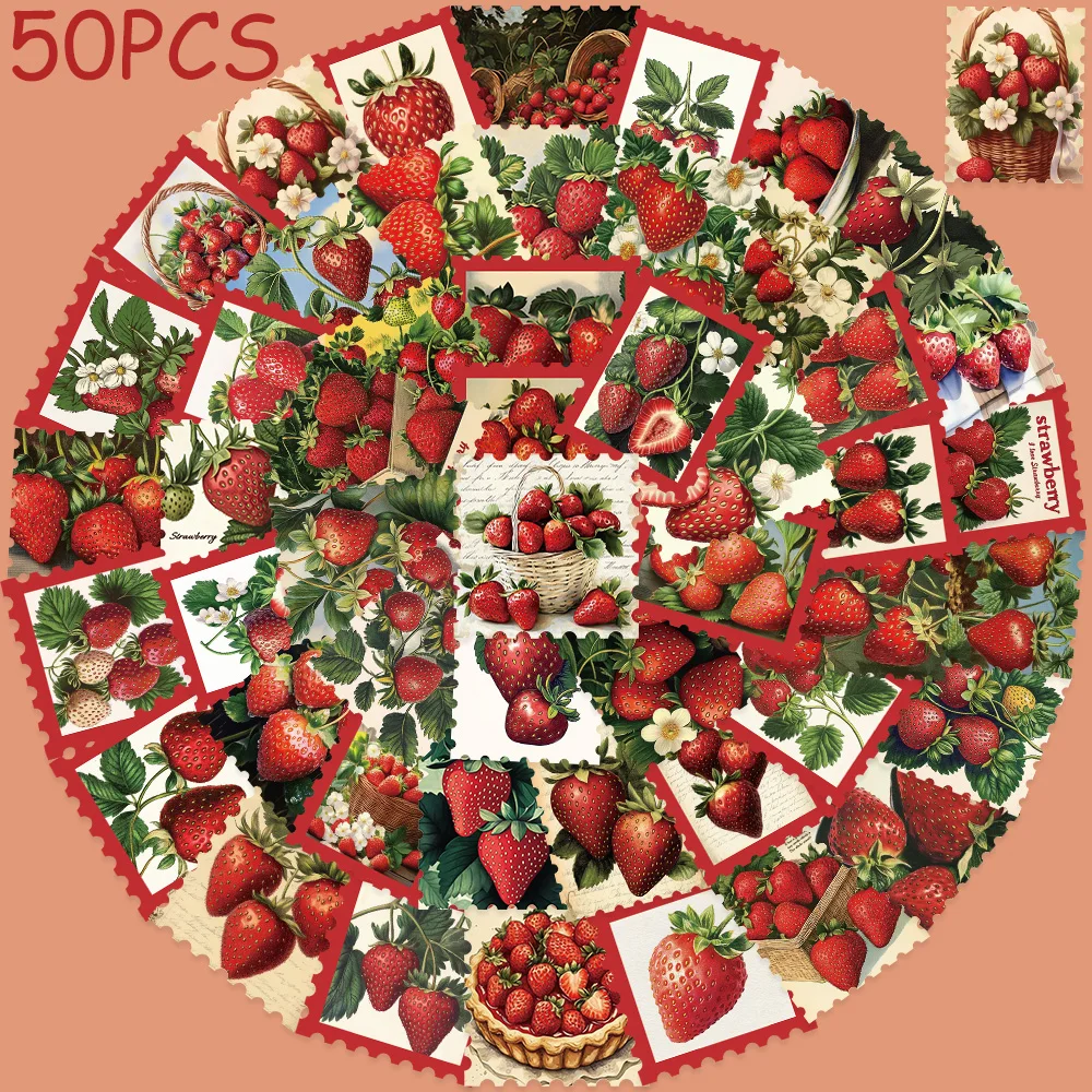 50pcs Fresh Strawberry Stamps Stickers Decals For Phone Refrigerator Luggage Guitar DIY Aesthetic Stickers Kids Creative Gifts
50pcs Fresh Strawberry Stamps Stickers Decals For Phone Refrigerator Luggage Guitar DIY Aesthetic Stickers Kids Creative Gifts