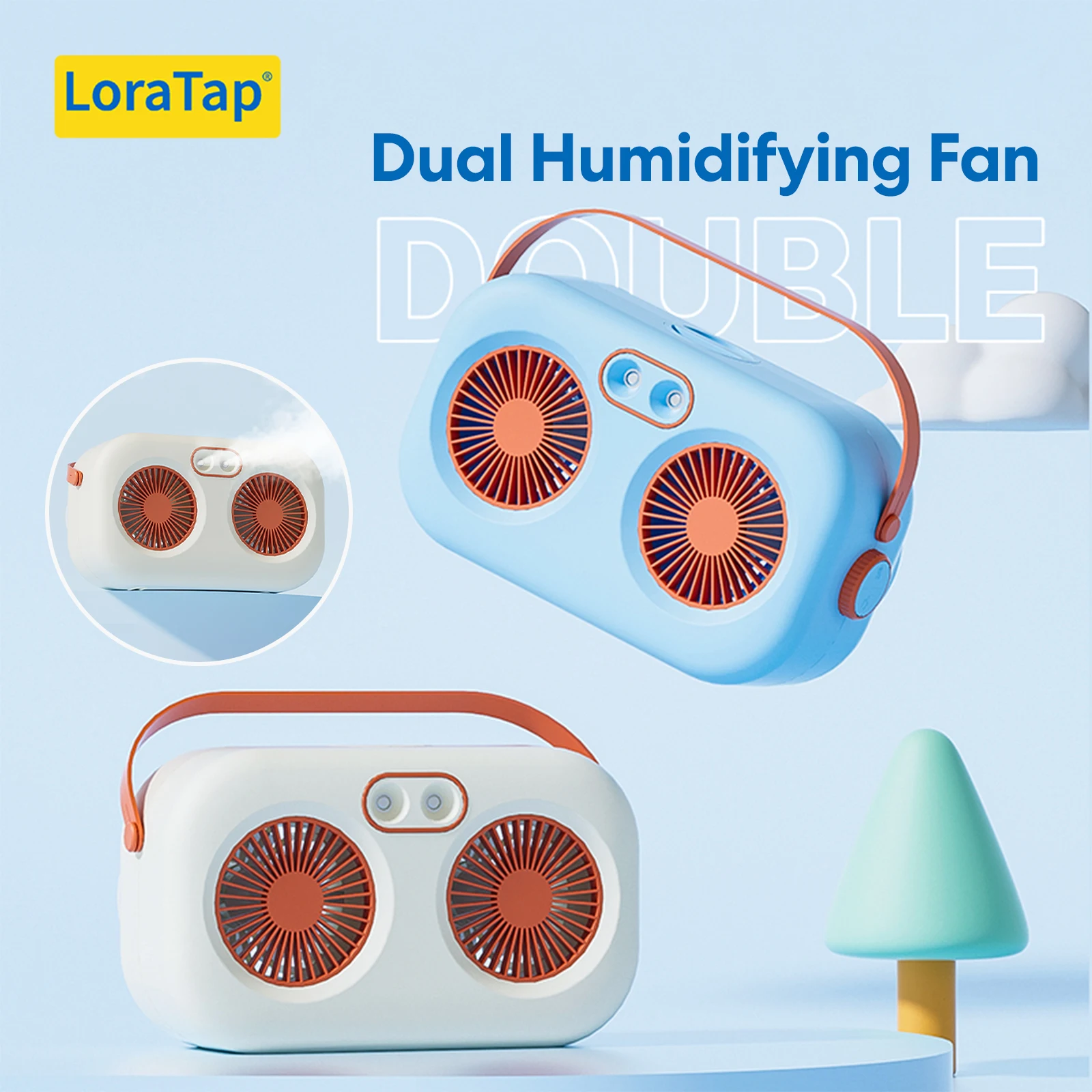 LoraTap Silent Humidifying Fan Dual Output Port For 5-speed Wind Adjustment Long Battery Life
LoraTap Silent Humidifying Fan Dual Output Port For 5-speed Wind Adjustment Long Battery Life