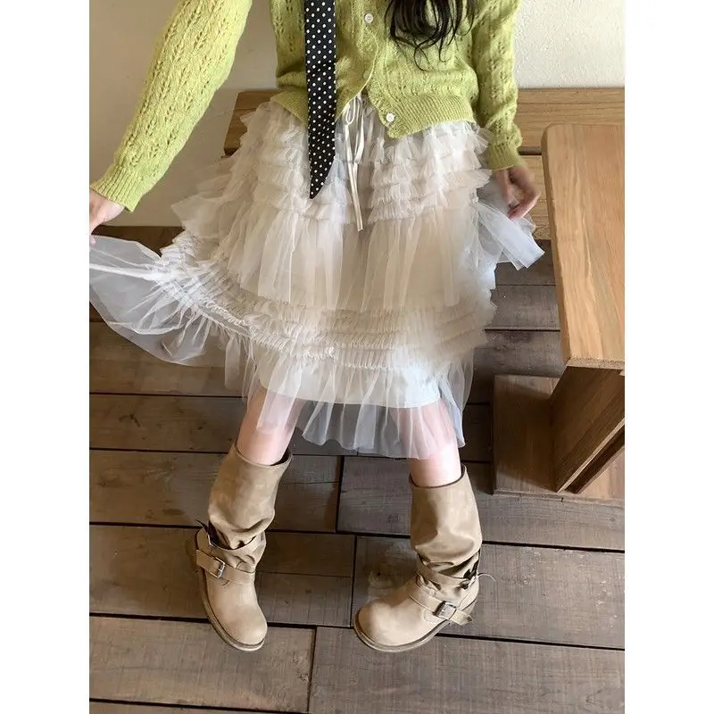 High Waist A-Line Cake Skirt Multi-Layer Lace Puffy Midi Skirt for Women Sweet Bordered Casual Polyester Non-Stretch
High Waist A-Line Cake Skirt Multi-Layer Lace Puffy Midi Skirt for Women Sweet Bordered Casual Polyester Non-Stretch