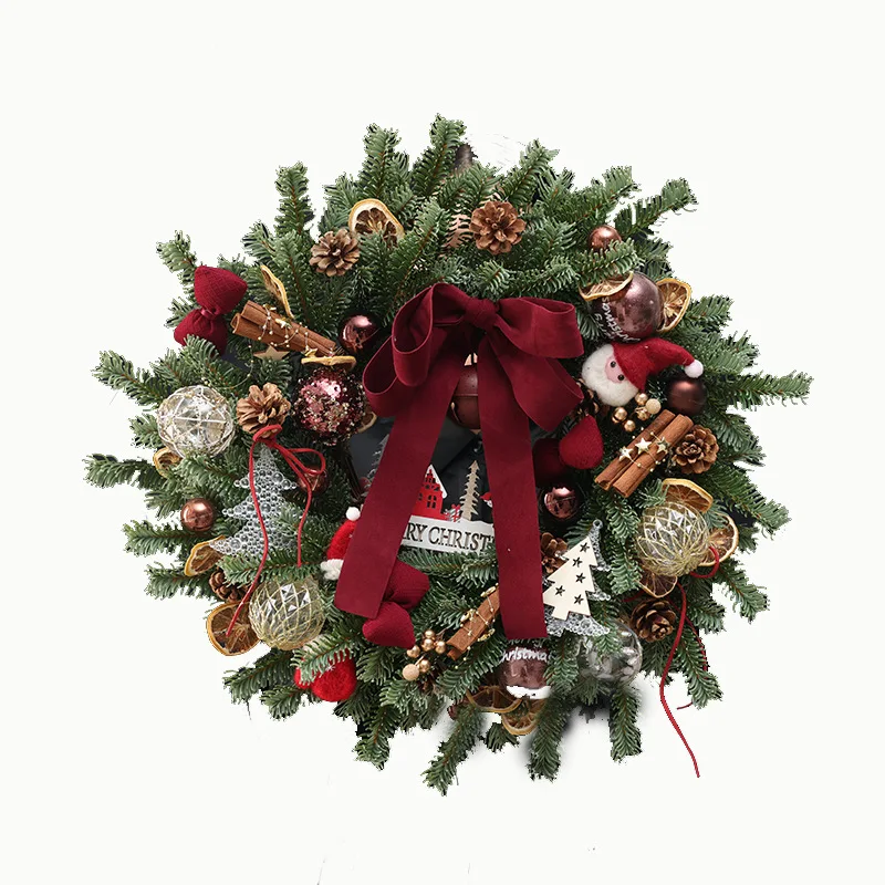 Wreath door hanging pine cone wreath Christmas gift simulation pine wreath bell decoration
Wreath door hanging pine cone wreath Christmas gift simulation pine wreath bell decoration