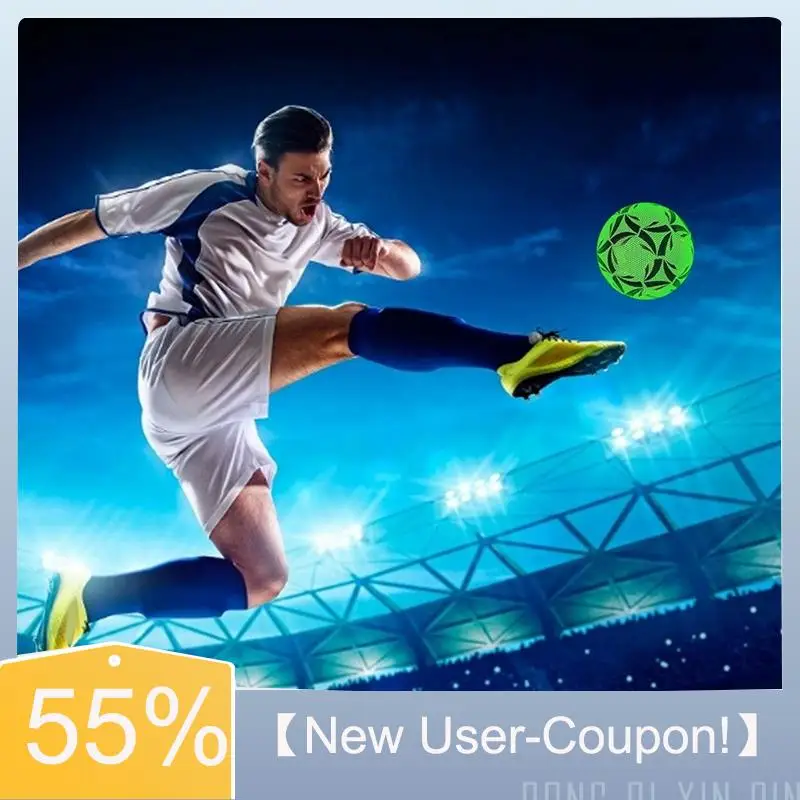 【New User-Coupon!】Reflective Football Dazzling Glow In The Dark Training And Game Ball Long-Lasting Brightness
【New User-Coupon!】Reflective Football Dazzling Glow In The Dark Training And Game Ball Long-Lasting Brightness