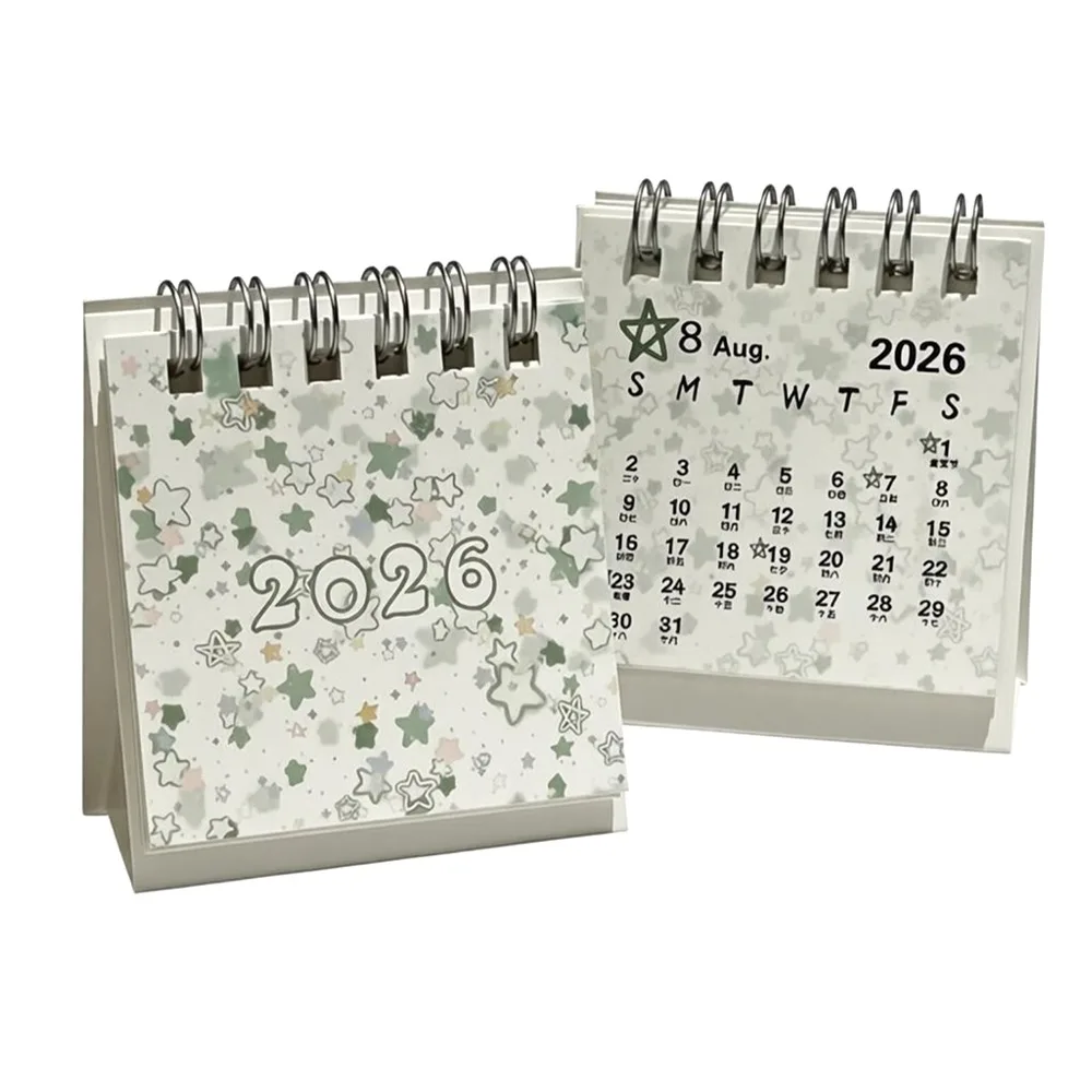 Creative Mini 2026 Desk Calendar Stars Coil Binding Standing Calendar Cartoon Daily Planner Gifts
Creative Mini 2026 Desk Calendar Stars Coil Binding Standing Calendar Cartoon Daily Planner Gifts