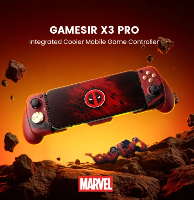 GameSir- X3 Pro Bluetooth mobile game controller-Disney IP Deadpool With Hall Effect Dual Rumble Motors For Android Phones
GameSir- X3 Pro Bluetooth mobile game controller-Disney IP Deadpool With Hall Effect Dual Rumble Motors For Android Phones