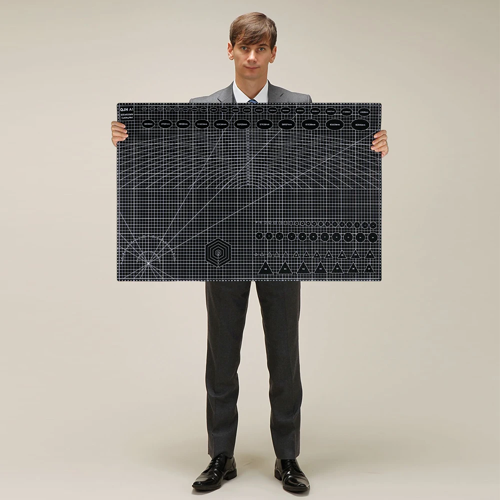 1pc A1 Double-Sided PVC Cutting Mat for Crafts and Leatherworking - Black & Gray, 3mm Thick, Ideal for DIY Leathercraft Projects
1pc A1 Double-Sided PVC Cutting Mat for Crafts and Leatherworking - Black & Gray, 3mm Thick, Ideal for DIY Leathercraft Projects