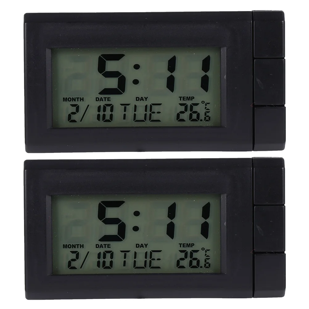 2 Pcs Car Clock Thermometer ABS Material Digital LED Display Precision Temperature Gauge Desk Accessories Car Internal Parts
2 Pcs Car Clock Thermometer ABS Material Digital LED Display Precision Temperature Gauge Desk Accessories Car Internal Parts