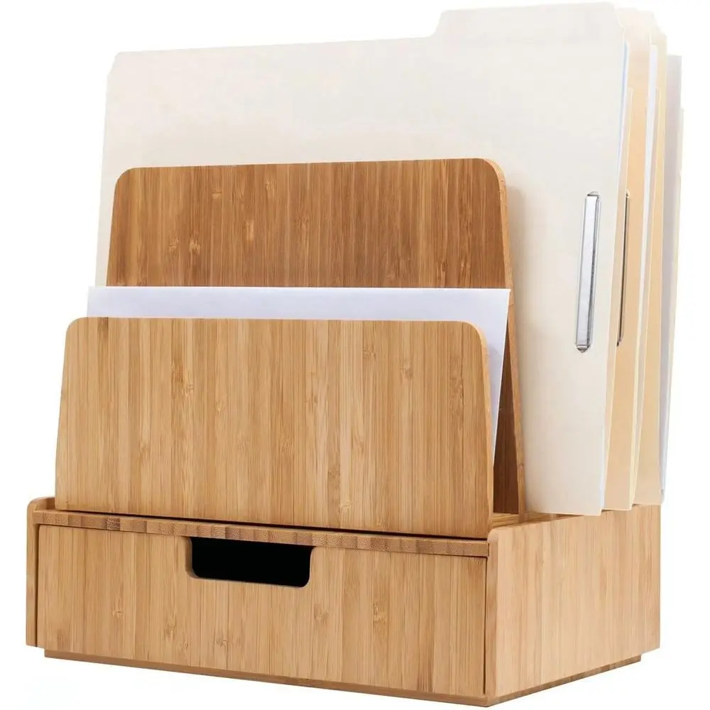 5-Slot Desktop Paper Holder with Bamboo Set, Office Supplies, Pens, Pencils, Scissors, Notepads, Business Cards and More
5-Slot Desktop Paper Holder with Bamboo Set, Office Supplies, Pens, Pencils, Scissors, Notepads, Business Cards and More