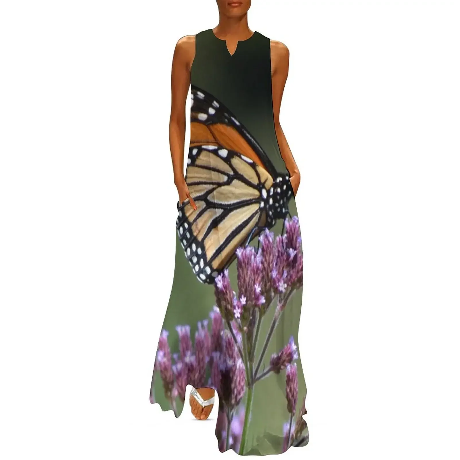 Monarch on the purple flower Long Dress womans clothing beach outfits for women Dress
Monarch on the purple flower Long Dress womans clothing beach outfits for women Dress