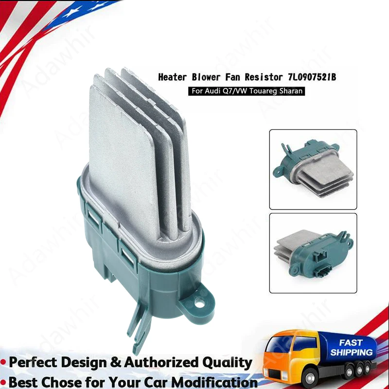 Fan Heater Blower Motor Resistor OEM 7L0907521B 7L0907521 7L0907521A for Aaudi Q7 Sseat Alhambra VVW Amarok Multivan Pporsche
Fan Heater Blower Motor Resistor OEM 7L0907521B 7L0907521 7L0907521A for Aaudi Q7 Sseat Alhambra VVW Amarok Multivan Pporsche