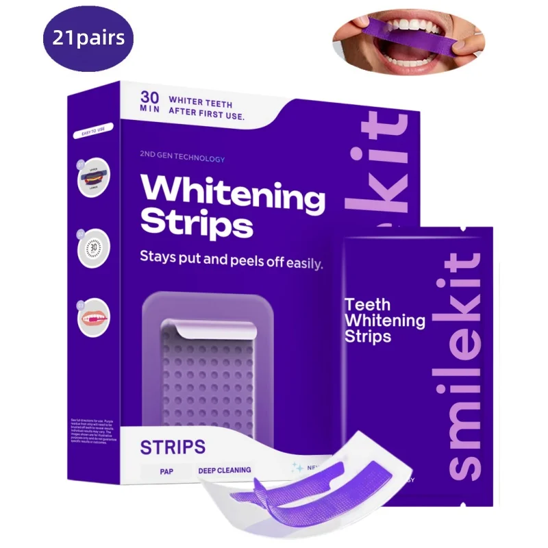 21pairs Teeth Whitening Strips Gentle Stain Yellow Removal Sensitive Teeth Friendly Teeth Brightener Oral Hygiene Cleaning Tool
21pairs Teeth Whitening Strips Gentle Stain Yellow Removal Sensitive Teeth Friendly Teeth Brightener Oral Hygiene Cleaning Tool