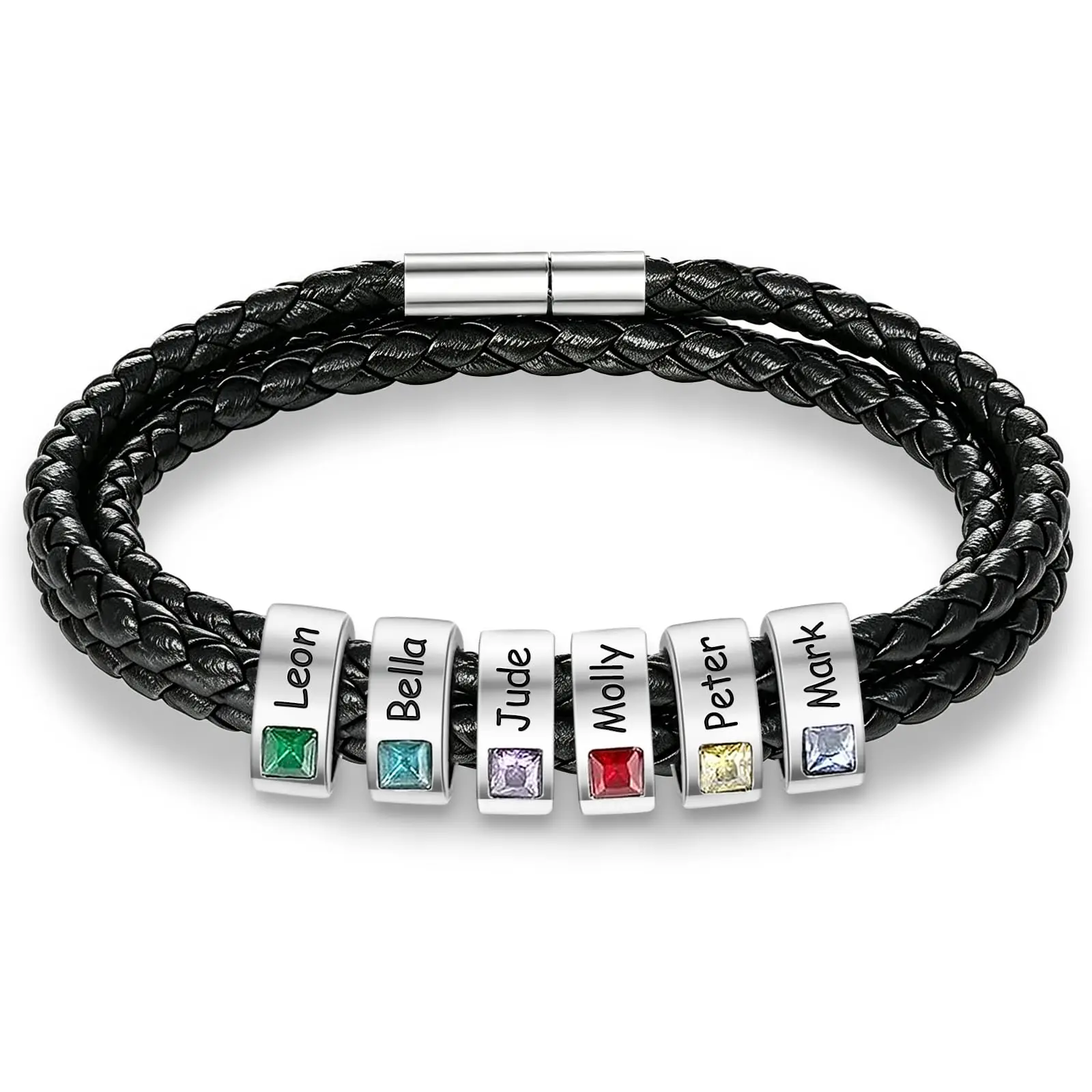 Personalized Fathers Day Bracelet for Dad Custom Mens Bracelet with Names, Customized Leather Birthstone Bracelets Best Dad Ever
Personalized Fathers Day Bracelet for Dad Custom Mens Bracelet with Names, Customized Leather Birthstone Bracelets Best Dad Ever