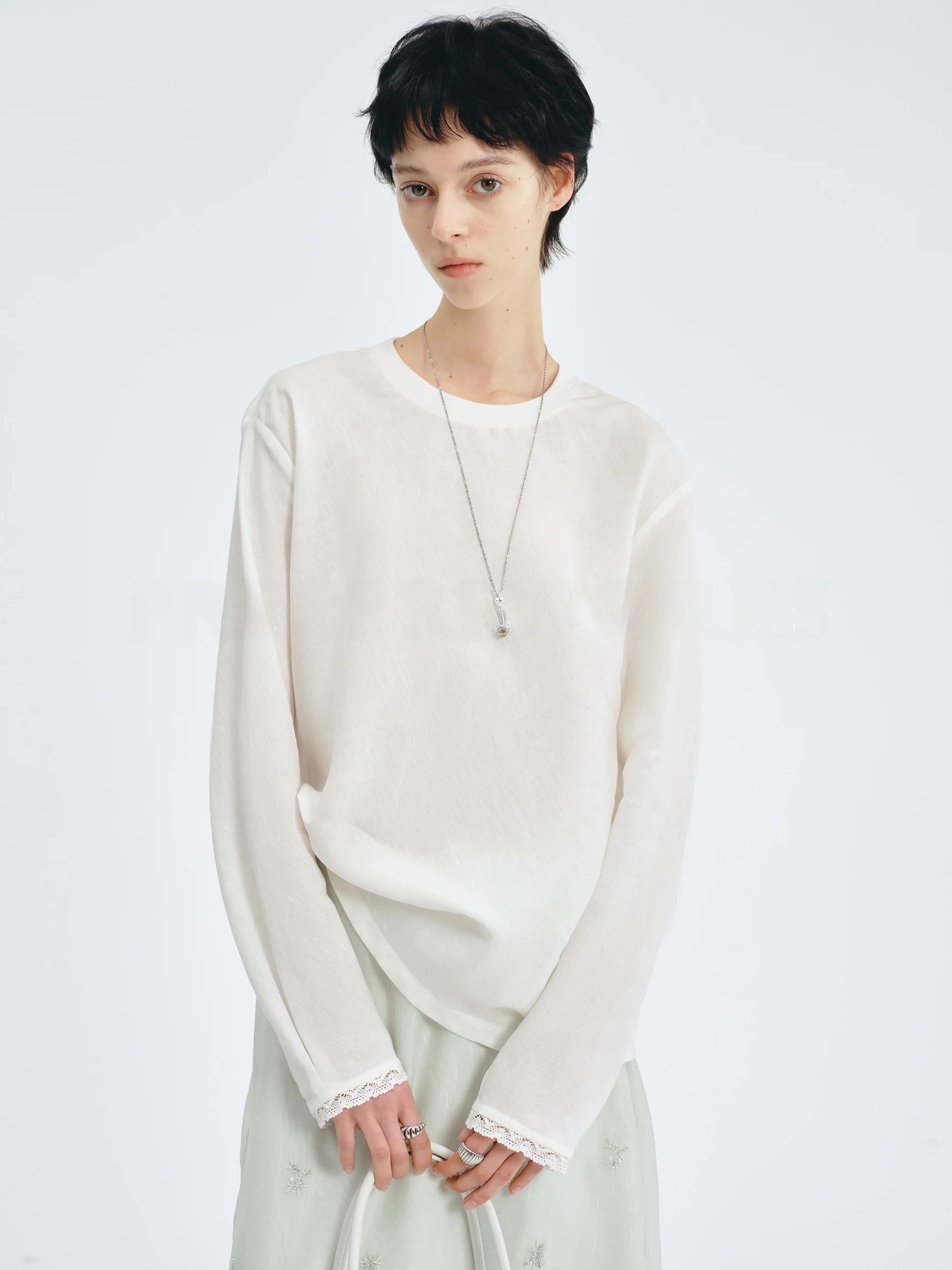 PRE PREWORKS Pure Linen Long Sleeve T-Shirt Loose Fit Cool Skin-friendly Casual Commute Top Women's Spring Summer Fashion
PRE PREWORKS Pure Linen Long Sleeve T-Shirt Loose Fit Cool Skin-friendly Casual Commute Top Women's Spring Summer Fashion