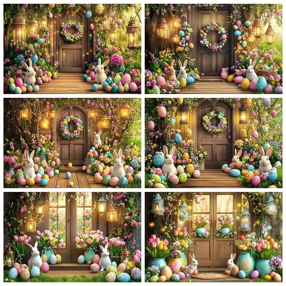 Happy Easter Backdrop Spring Garden Rabbit Eggs Flower Tulip Wood Door Wreath Green Grass Kids Portrait Photography Background
Happy Easter Backdrop Spring Garden Rabbit Eggs Flower Tulip Wood Door Wreath Green Grass Kids Portrait Photography Background