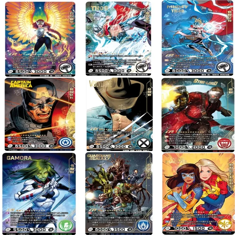 KAYOU Marvel UR CR Cards Thunder Force Black Widow Venom The Avengers Hero Battle MR Flash Gold Card Game Collectile Card Toys
KAYOU Marvel UR CR Cards Thunder Force Black Widow Venom The Avengers Hero Battle MR Flash Gold Card Game Collectile Card Toys