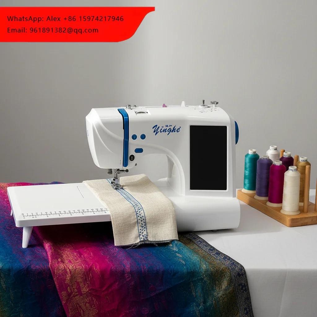 Yinghe Factory New Automatic Computerized 150W Home Use Mini Flat Embroidery Machine With 850 RPM And 200x280mm Embroidery Area
Yinghe Factory New Automatic Computerized 150W Home Use Mini Flat Embroidery Machine With 850 RPM And 200x280mm Embroidery Area