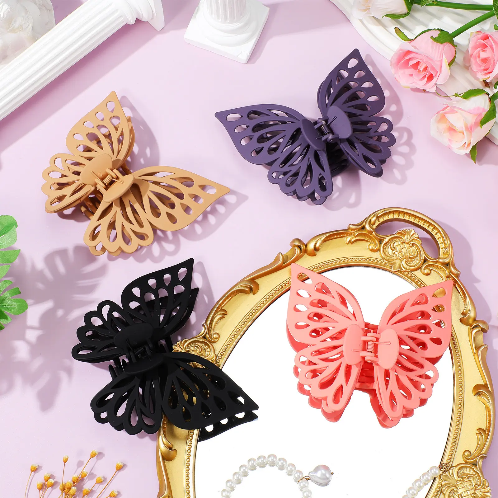 8pcs Hair Accessories Women Large Jaw Clips Clamps Hairpin PS ABS PC Premium Materials Thick Short Hair Suitable Ages
8pcs Hair Accessories Women Large Jaw Clips Clamps Hairpin PS ABS PC Premium Materials Thick Short Hair Suitable Ages