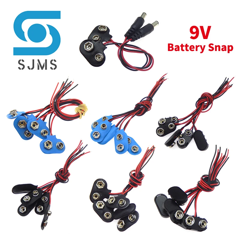 5pcs 9V Battery Adapter I/T Type 9V Battery Snap Connector Clip with Lead Wires Holder 55x21 DC Power Cable Plug Clip Jack 15cm
5pcs 9V Battery Adapter I/T Type 9V Battery Snap Connector Clip with Lead Wires Holder 55x21 DC Power Cable Plug Clip Jack 15cm