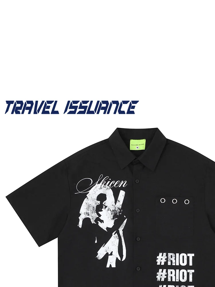 Travel Issuance Vintage Portrait Logo Printed Loose Short Sleeve Men's Casual Shirt Breathable Cotton T-Shirt for Summer
Travel Issuance Vintage Portrait Logo Printed Loose Short Sleeve Men's Casual Shirt Breathable Cotton T-Shirt for Summer