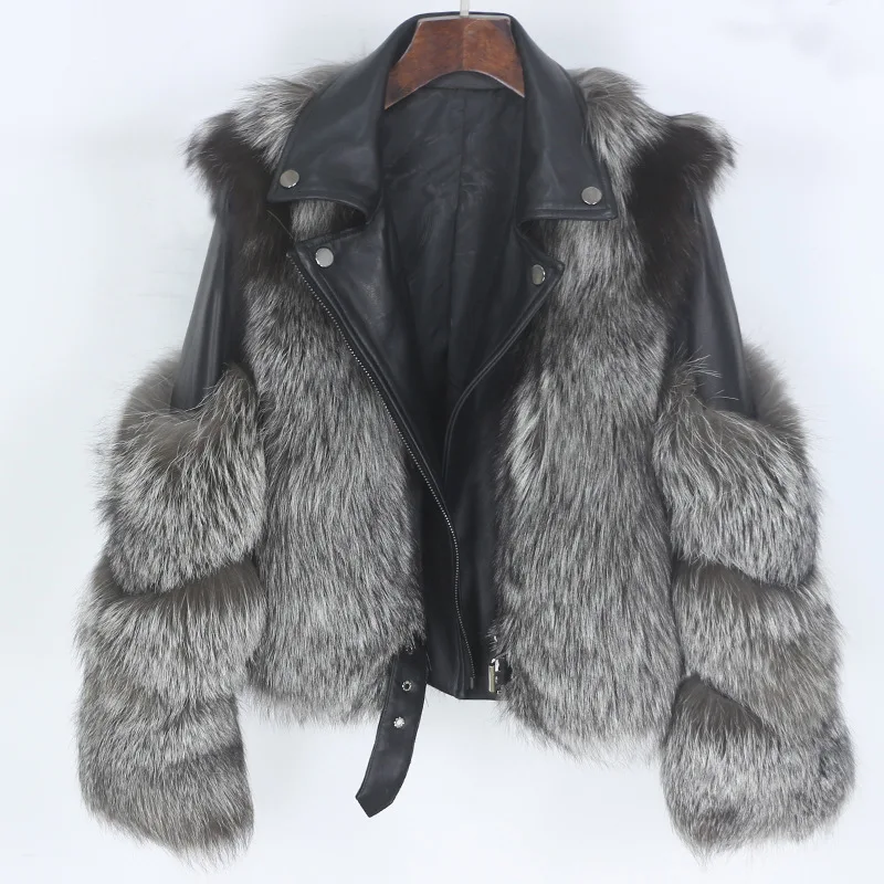 2021 leather jacket with fox leather, motorcycle suit made of soft high-quality leather and lovely fur lining
2021 leather jacket with fox leather, motorcycle suit made of soft high-quality leather and lovely fur lining
