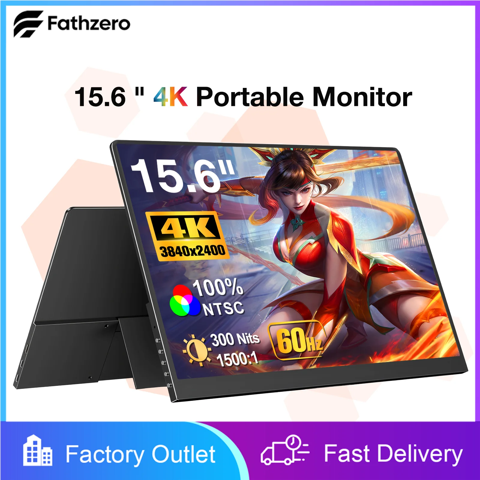 15.6 Inch 4K HD Display 2400P HDR100% 60Hz 16:10 IPS Display Support VESA HDMI Type-C Laptop PS5 Xbox Phone Mac External Display
15.6 Inch 4K HD Display 2400P HDR100% 60Hz 16:10 IPS Display Support VESA HDMI Type-C Laptop PS5 Xbox Phone Mac External Display