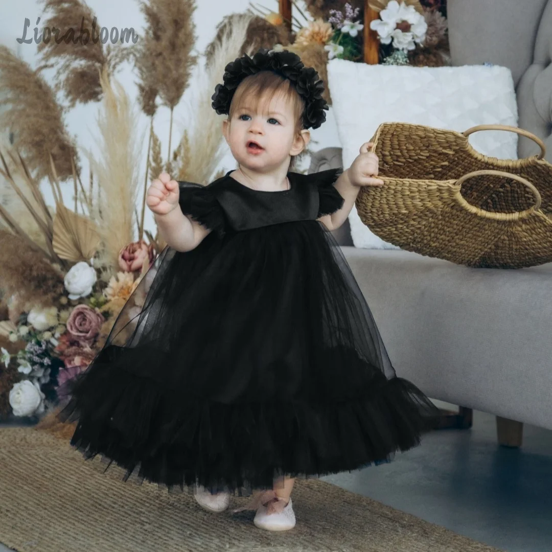 Customized Flower Girl Dress Formal Evening Gown Black Tulle Puffy Dress Baby Formal Wear Wedding Party Attire свадебное платье
Customized Flower Girl Dress Formal Evening Gown Black Tulle Puffy Dress Baby Formal Wear Wedding Party Attire свадебное платье