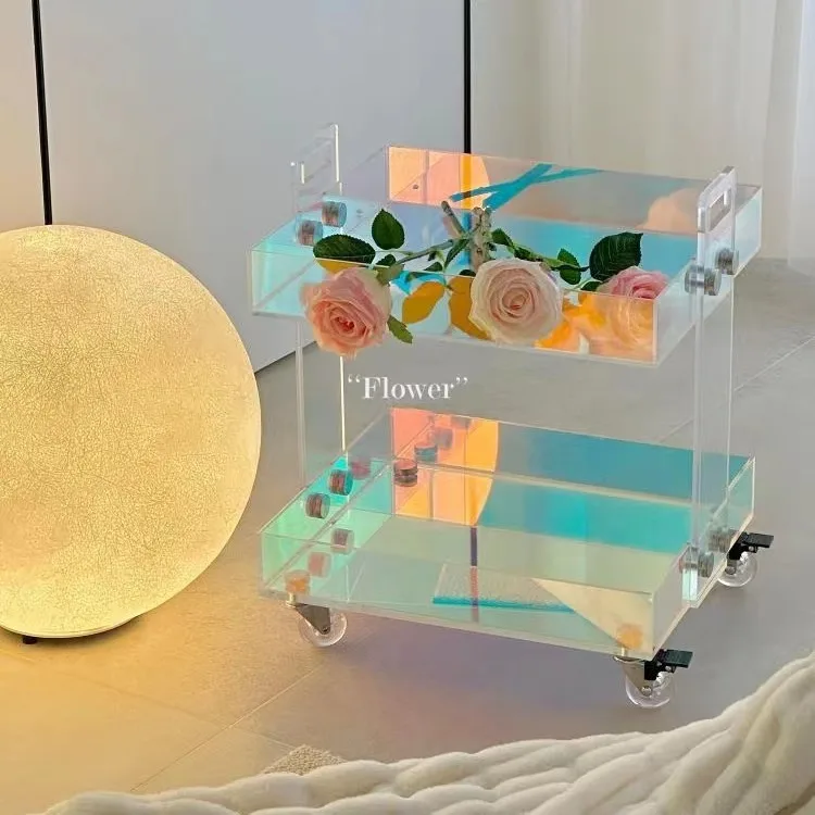 Acrylic Coffee Table Small Cart Movable Cosmetics Snacks Storage Rack Bedroom Bedside Tables Side Table Bedside Table Furniture
Acrylic Coffee Table Small Cart Movable Cosmetics Snacks Storage Rack Bedroom Bedside Tables Side Table Bedside Table Furniture