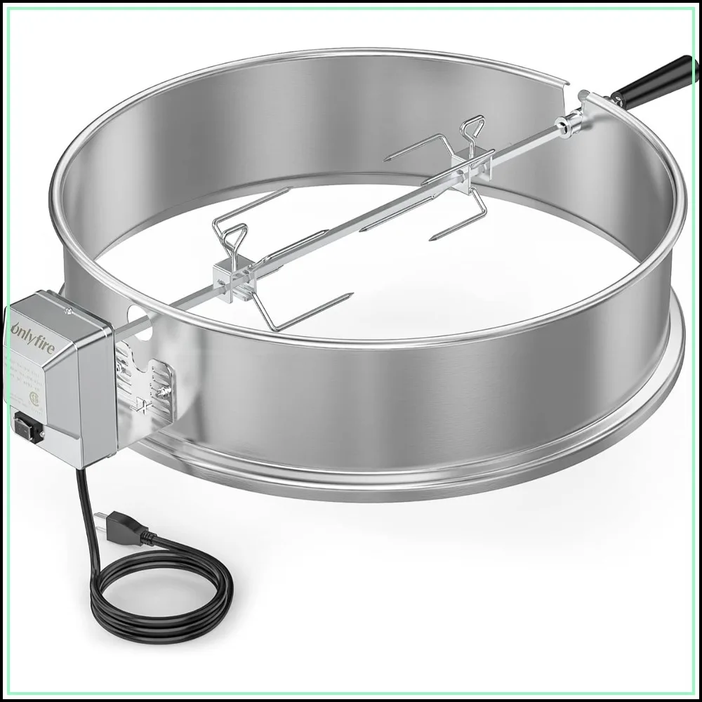 Stainless Steel Rotisserie Ring Kit for Weber 22" Kettle Grill and Similar Grills
Stainless Steel Rotisserie Ring Kit for Weber 22" Kettle Grill and Similar Grills