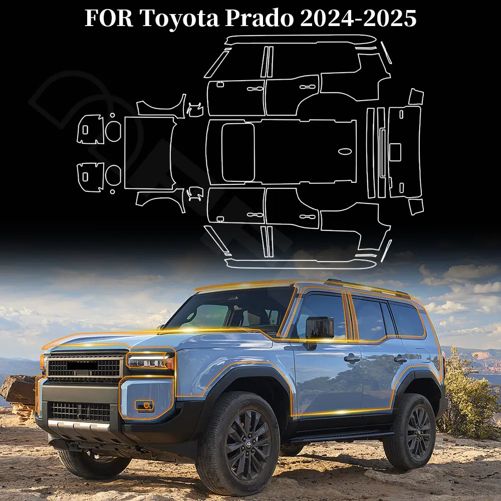 Car Paint Protection Film Pre Cut TPU PPF Body Sticker Bra Kit Styling Accessories Transparent Film For Toyota Prado 2024 2025
Car Paint Protection Film Pre Cut TPU PPF Body Sticker Bra Kit Styling Accessories Transparent Film For Toyota Prado 2024 2025