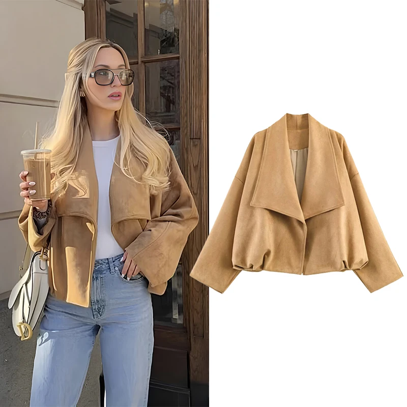Women's Jackets Coats Spring Fashion Turn-down Collar Long Sleeve Loose Coats Streetwear Female Outerwear Chic Tops
Women's Jackets Coats Spring Fashion Turn-down Collar Long Sleeve Loose Coats Streetwear Female Outerwear Chic Tops