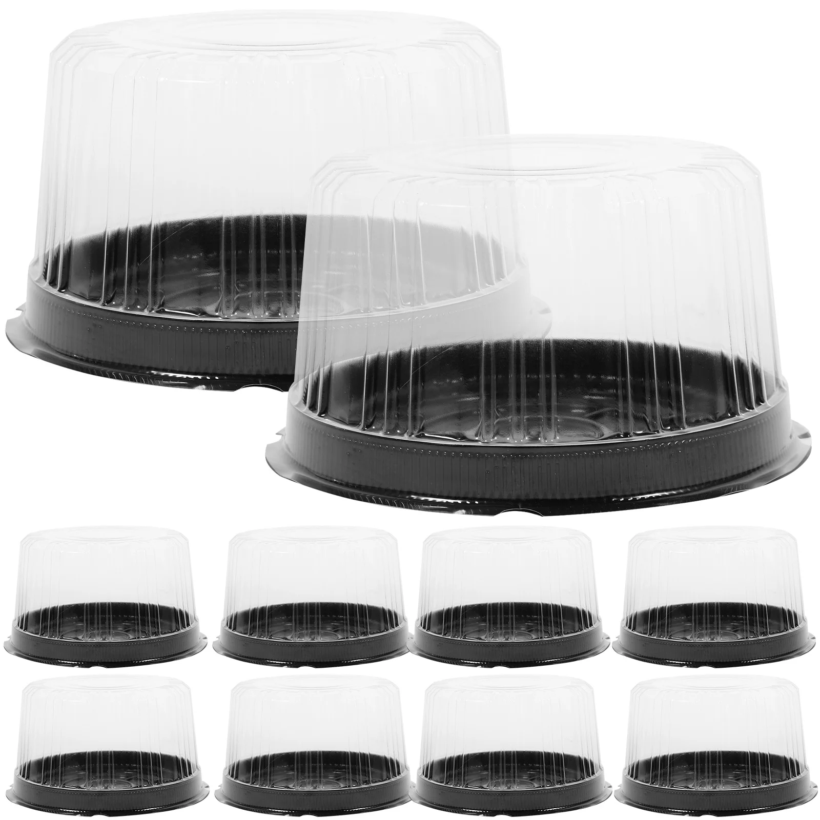 10pcs Cake Boxes 6 Inch Black Bottom Transparent PET Plastic Containers Lids for Handmade Treats Packaging Gifts Party Supplies
10pcs Cake Boxes 6 Inch Black Bottom Transparent PET Plastic Containers Lids for Handmade Treats Packaging Gifts Party Supplies