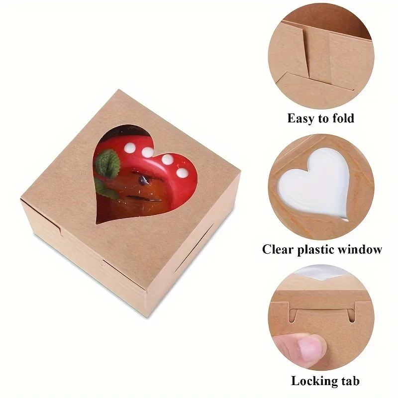 8 шт. квадратных одноразовых коробок для выпечки с застежкой, коричневый крафт, в форме сердца, для кексов, подарок на День святого Валентина
8 шт. квадратных одноразовых коробок для выпечки с застежкой, коричневый крафт, в форме сердца, для кексов, подарок на День святого Валентина