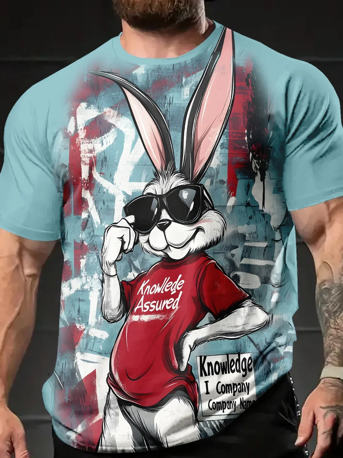 Men's Summer Casual Short Sleeve T-Shirt with 3D Rabbit Graphic Print Breathable Round Neck Tee for Outdoor Sports Daily Wear
Men's Summer Casual Short Sleeve T-Shirt with 3D Rabbit Graphic Print Breathable Round Neck Tee for Outdoor Sports Daily Wear