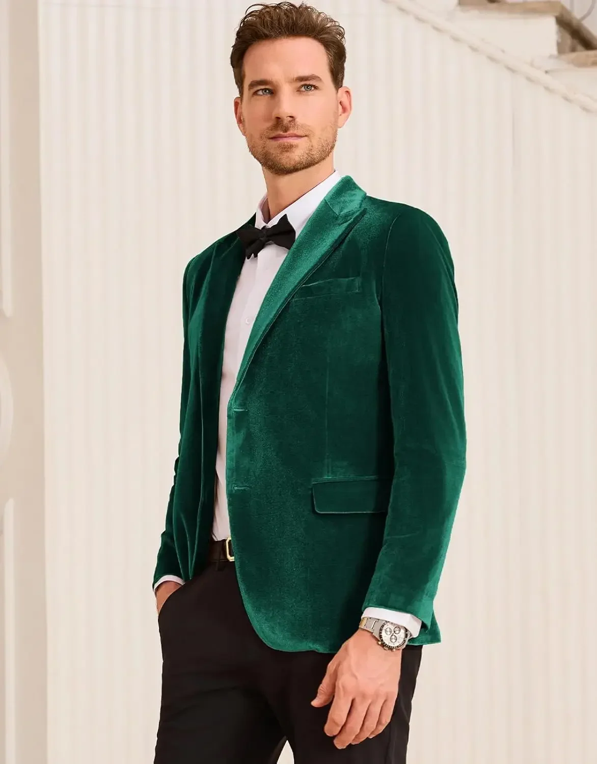 Мужской бархатный пиджак, приталенный пиджак с двумя пуговицами для выпускного, свадьбы, ужина, вечеринки - элегантная мужская официальная одежда
Мужской бархатный пиджак, приталенный пиджак с двумя пуговицами для выпускного, свадьбы, ужина, вечеринки - элегантная мужская официальная одежда