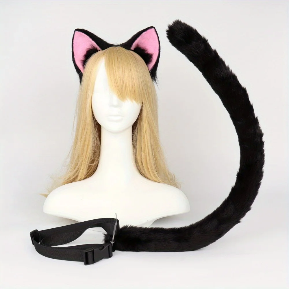 Realistic Furry Cat Ear and Tail Set for Black Cat Cosplay - Cosplay Accessories with Lolita Headwear
Realistic Furry Cat Ear and Tail Set for Black Cat Cosplay - Cosplay Accessories with Lolita Headwear