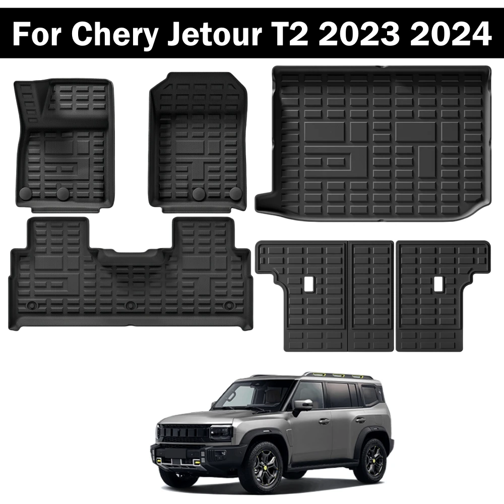 Для Chery Jetour T2 2023 2024 TPE 3D коврики для пола, всепогодные передние и задние грузовые вкладыши, коврик для багажника, водонепроницаемые противоскользящие подушечки для ног
Для Chery Jetour T2 2023 2024 TPE 3D коврики для пола, всепогодные передние и задние грузовые вкладыши, коврик для багажника, водонепроницаемые противоскользящие подушечки для ног
