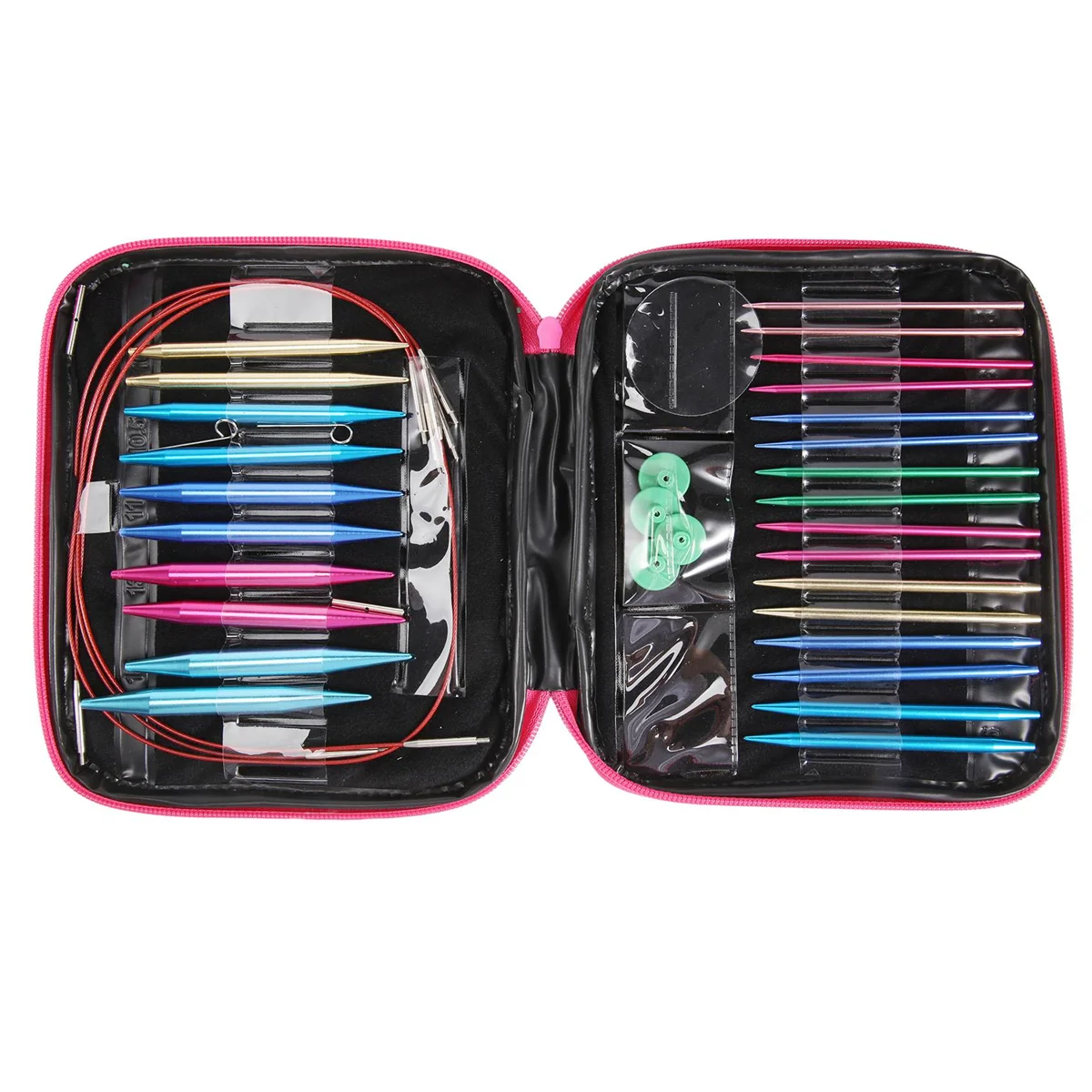 BAAE 26 Pieces Aluminum Interchangeable Circular Knitting Needle Set,13 Size Interchangeable Crochet Needles for Knitting
BAAE 26 Pieces Aluminum Interchangeable Circular Knitting Needle Set,13 Size Interchangeable Crochet Needles for Knitting