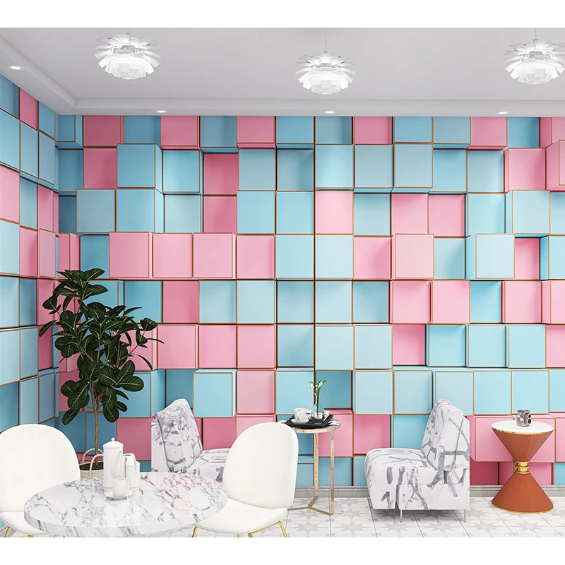 Customized Nordic macaron color check square mural beauty salon nail wallpaper clothing store background wall bedroom restaurant
Customized Nordic macaron color check square mural beauty salon nail wallpaper clothing store background wall bedroom restaurant