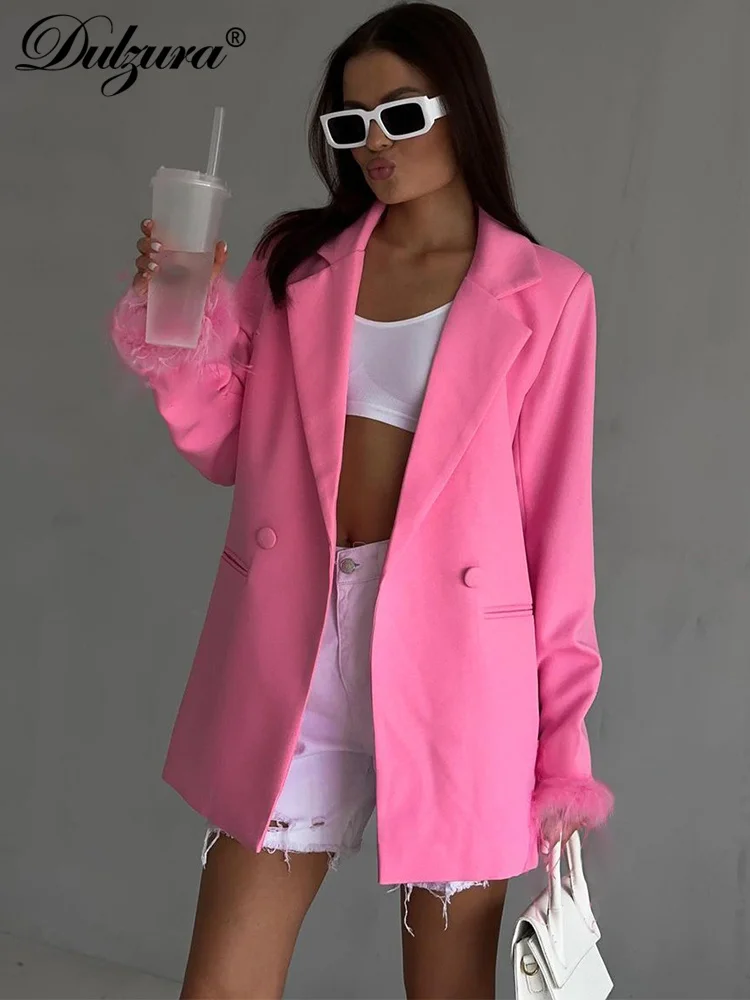 Dulzura Solid Shoulder Pads One Button Suit Jacket Fur Oversize 2023 Spring Autumn For Women Casual Streetwear Elegant Wholesale
Dulzura Solid Shoulder Pads One Button Suit Jacket Fur Oversize 2023 Spring Autumn For Women Casual Streetwear Elegant Wholesale