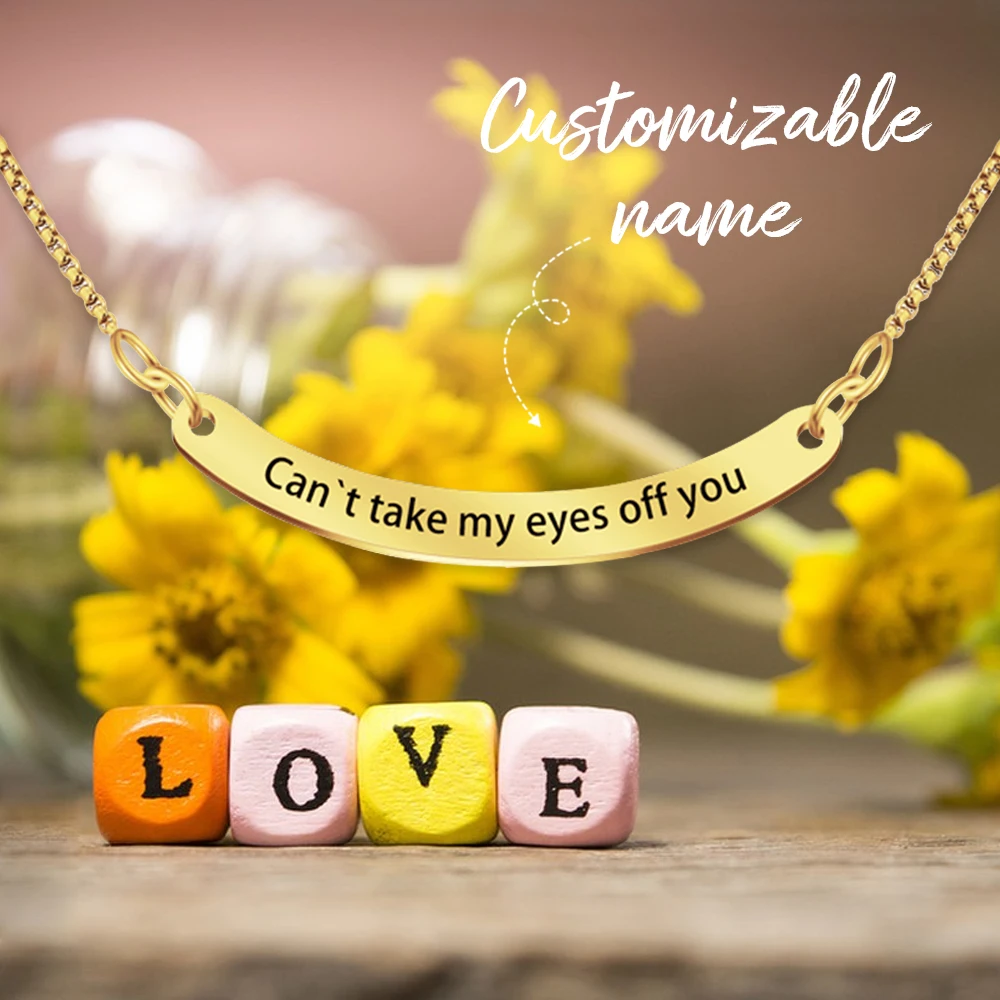 Custom text bar Necklace Stainless Steel Women Necklace Personalized Necklace Gift
Custom text bar Necklace Stainless Steel Women Necklace Personalized Necklace Gift