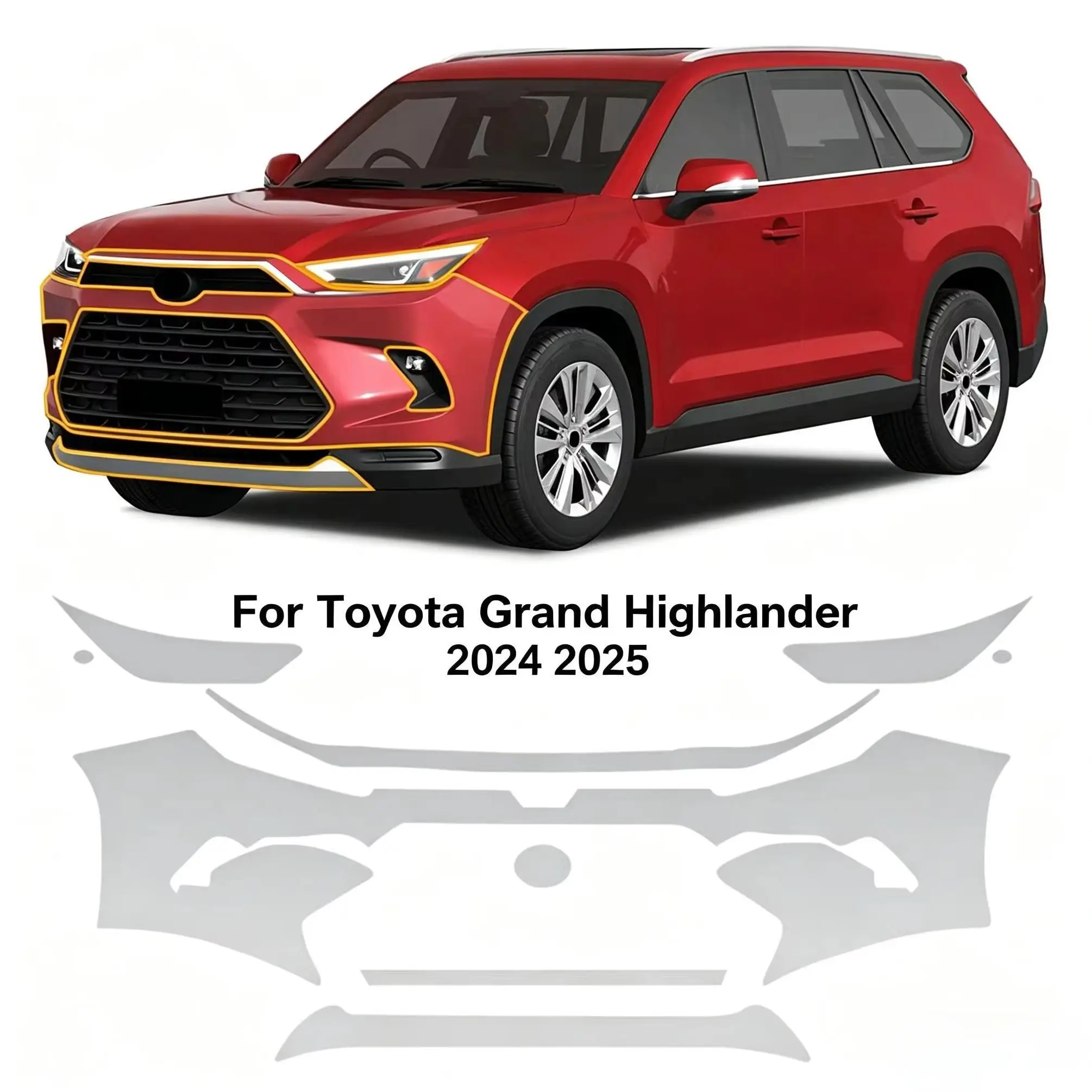 For Toyota Grand Highlander 2024 2025 TPU Bumper Pre-cut PPF Clear Paint Protective Film Custom Anti Scratch Self Healing Shield
For Toyota Grand Highlander 2024 2025 TPU Bumper Pre-cut PPF Clear Paint Protective Film Custom Anti Scratch Self Healing Shield