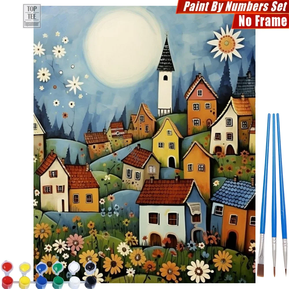 Moonlit Fairy Village DIY Digital Oil Paint Kit - Soft Colors Atmosphere Day Of The Dead Gift For Husband
Moonlit Fairy Village DIY Digital Oil Paint Kit - Soft Colors Atmosphere Day Of The Dead Gift For Husband