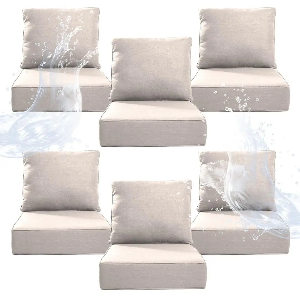 Thicker Outdoor Chair Cushion 6 Sets 24 24 6 Waterproof Patio Furniture Cushions with Removable Cover, 28D High Density Sponge
Thicker Outdoor Chair Cushion 6 Sets 24 24 6 Waterproof Patio Furniture Cushions with Removable Cover, 28D High Density Sponge