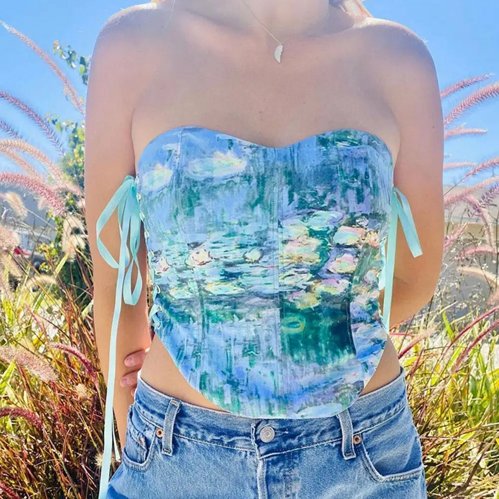 Bandage Corset Tops Y2k 2021 Aesthetic Summer Vintage Side Tie Lace-Up Tank Sexy Crop Top Fashion Flower Print Strapless Outfits
Bandage Corset Tops Y2k 2021 Aesthetic Summer Vintage Side Tie Lace-Up Tank Sexy Crop Top Fashion Flower Print Strapless Outfits