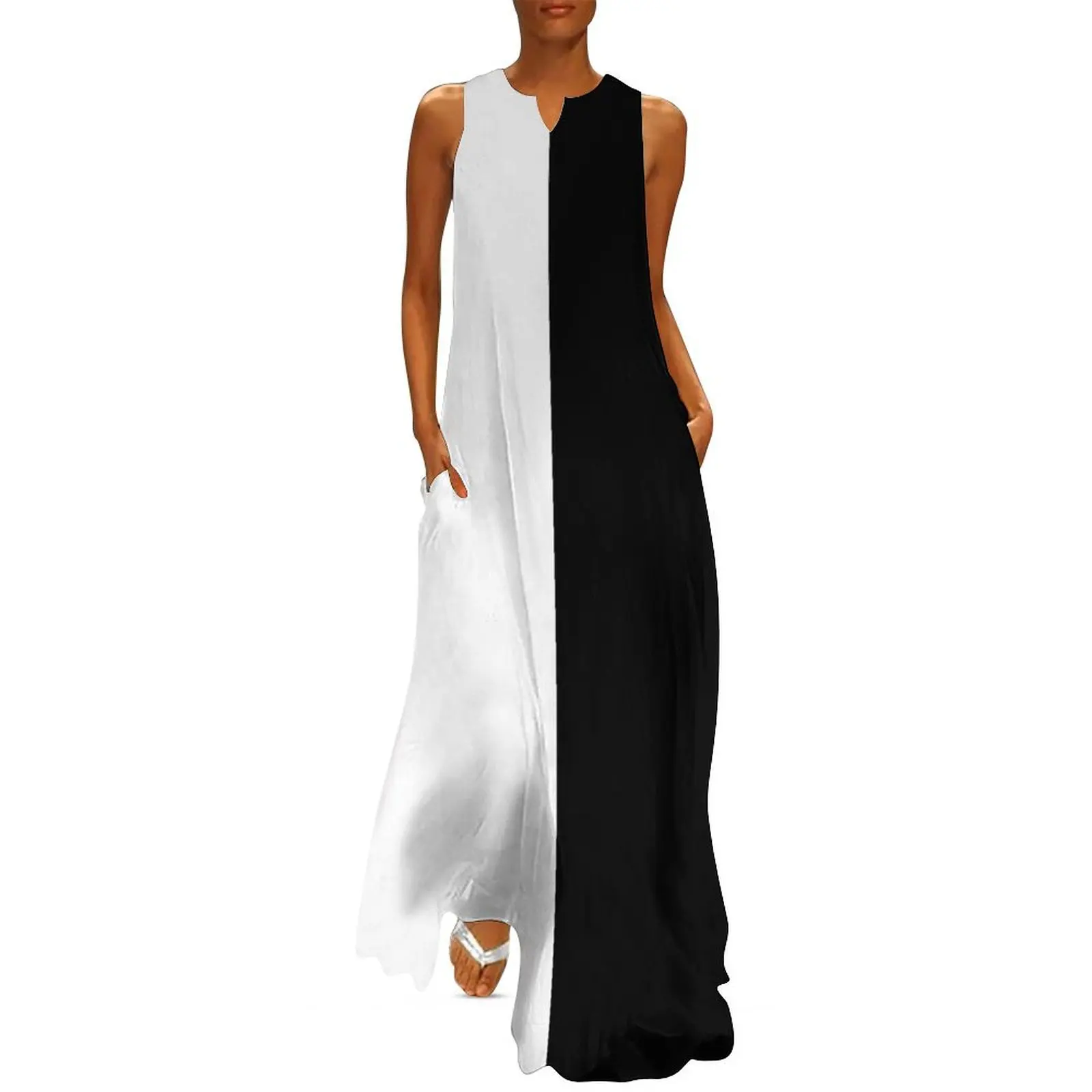 Half Black Half White Long Dress Women's long dress summer dresses women 2025 Dress
Half Black Half White Long Dress Women's long dress summer dresses women 2025 Dress