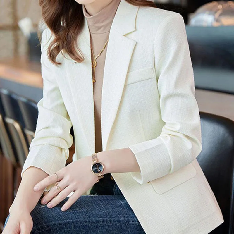 Spring Autumn Suit Outerwear Fashion Women's Coat Top High End Casual Plaid Suit Jacket Korean Women Receive High Prais 2026
Spring Autumn Suit Outerwear Fashion Women's Coat Top High End Casual Plaid Suit Jacket Korean Women Receive High Prais 2026