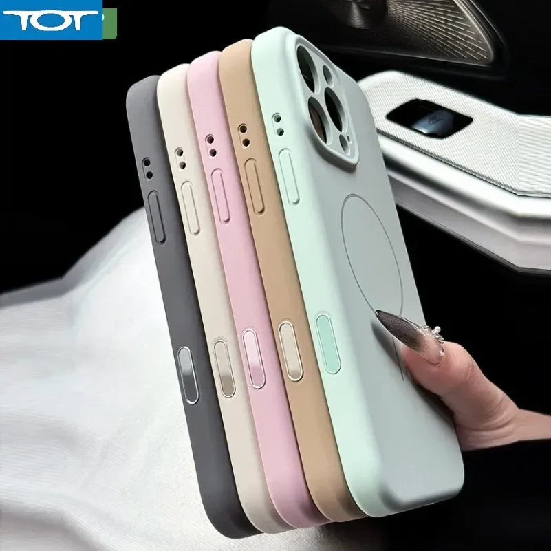 With Camera Control Button Phone Case for iPhone 16 Pro Max 16 Plus Real Liquid Silicone Original Magsafe Cover for iPhone16
With Camera Control Button Phone Case for iPhone 16 Pro Max 16 Plus Real Liquid Silicone Original Magsafe Cover for iPhone16