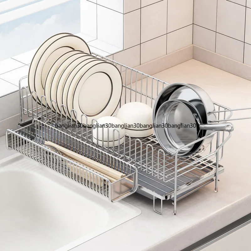 Retractable 304 Stainless Steel Kitchen Dish Water Rack, Bowl Drying Rack, Narrow-sided Ultra-narrow Sink Dish Storage Rack
Retractable 304 Stainless Steel Kitchen Dish Water Rack, Bowl Drying Rack, Narrow-sided Ultra-narrow Sink Dish Storage Rack