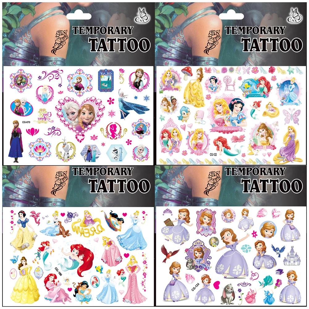 Kawaii Disney Cartoon Princess Waterproof Temporary Tattoo Stickers Frozen Mermaid Snow White Kids Arm Face Body Art Fake Tattoo
Kawaii Disney Cartoon Princess Waterproof Temporary Tattoo Stickers Frozen Mermaid Snow White Kids Arm Face Body Art Fake Tattoo