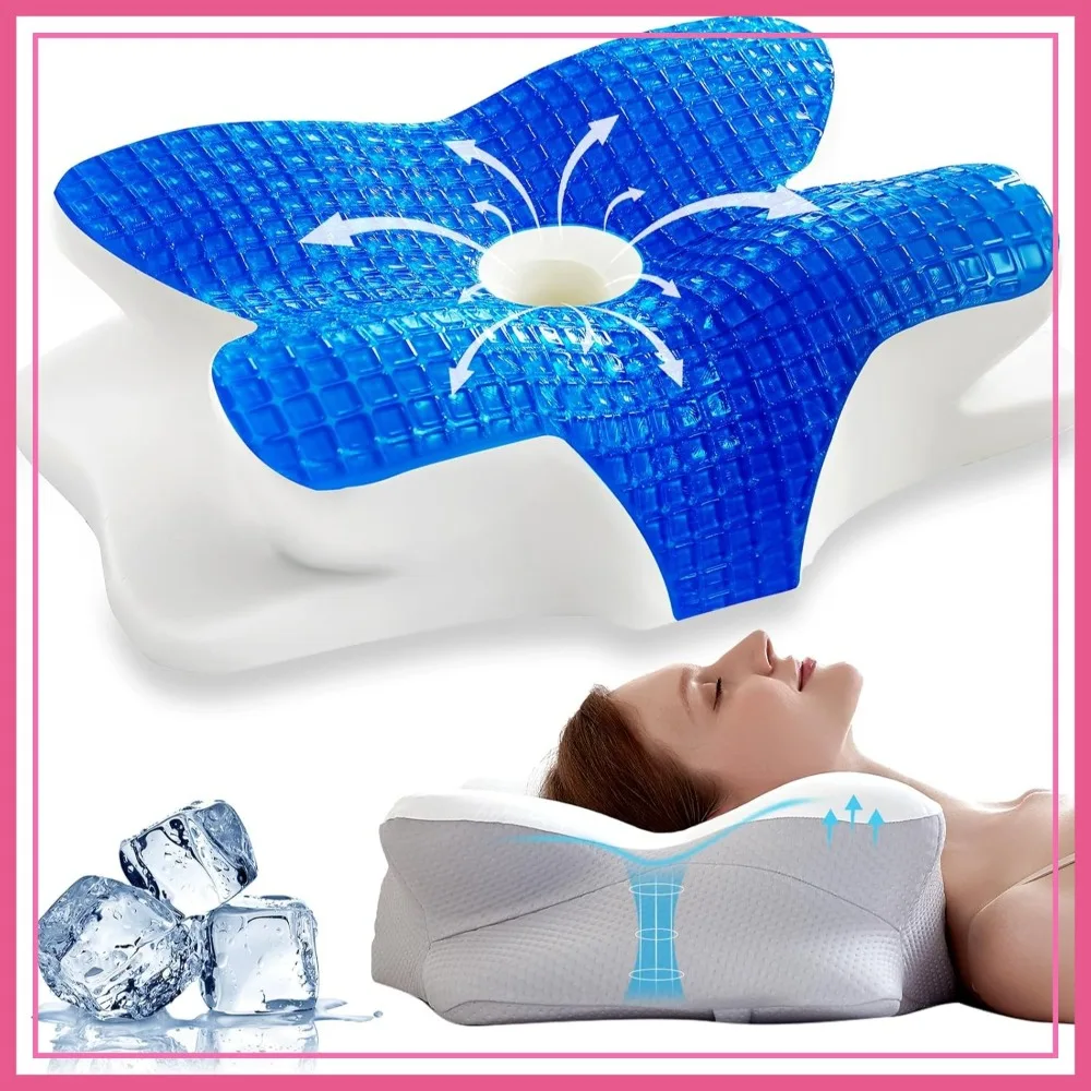 Cooling Gel Pillows for Neck and Shoulder, Cervical Pillow for Sleeping, Odorless Ergonomic Memory Foam with Pillowcase
Cooling Gel Pillows for Neck and Shoulder, Cervical Pillow for Sleeping, Odorless Ergonomic Memory Foam with Pillowcase